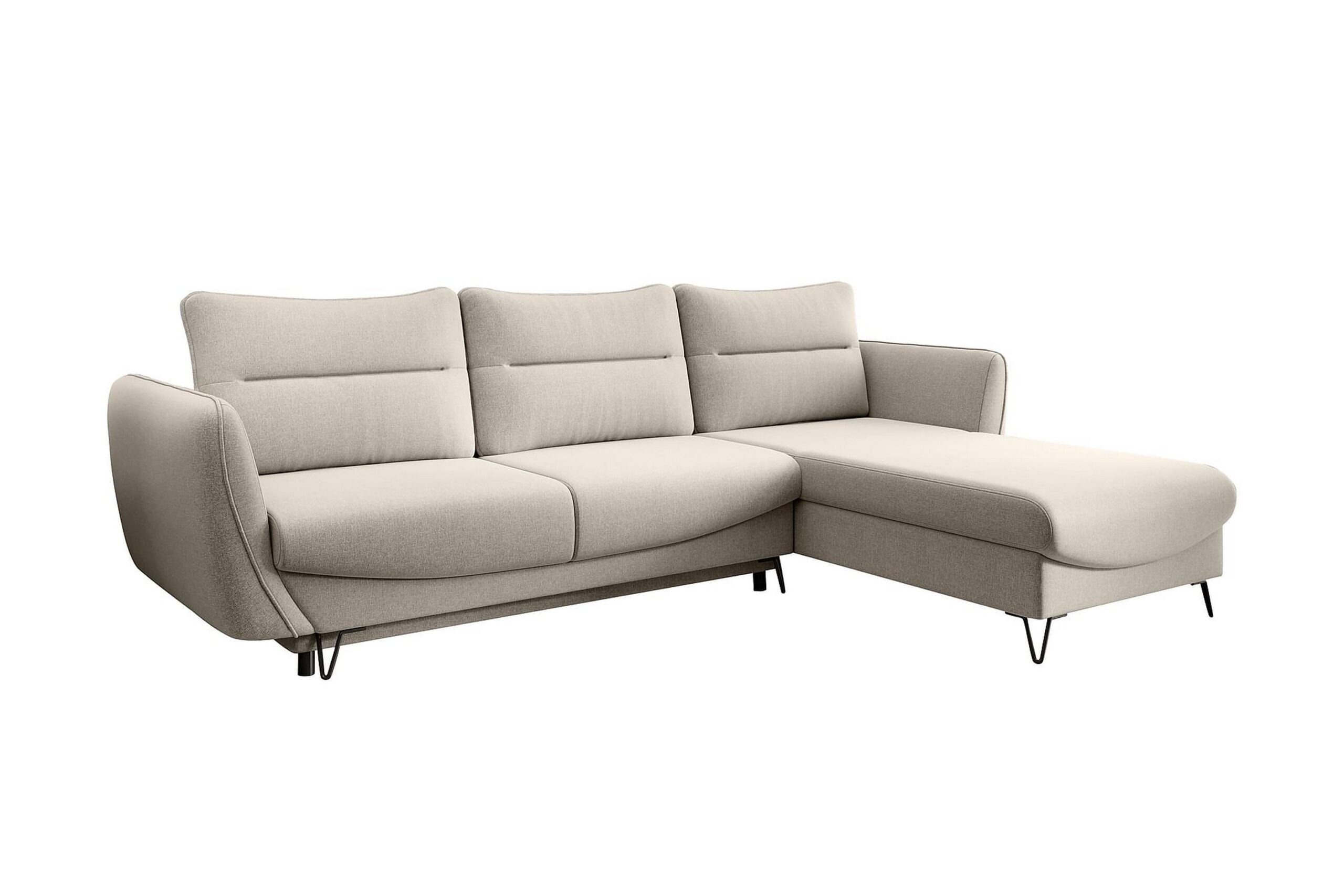 Vuodesohva divaanilla Swentzel Säilytyksellä - Valkoinen/Beige