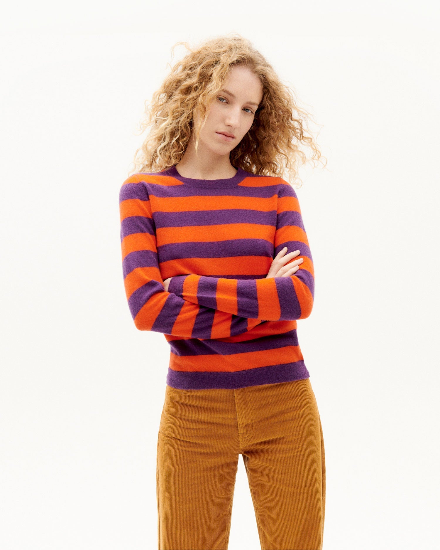 Zoe Raidallinen Merino Villapaita Violetti
