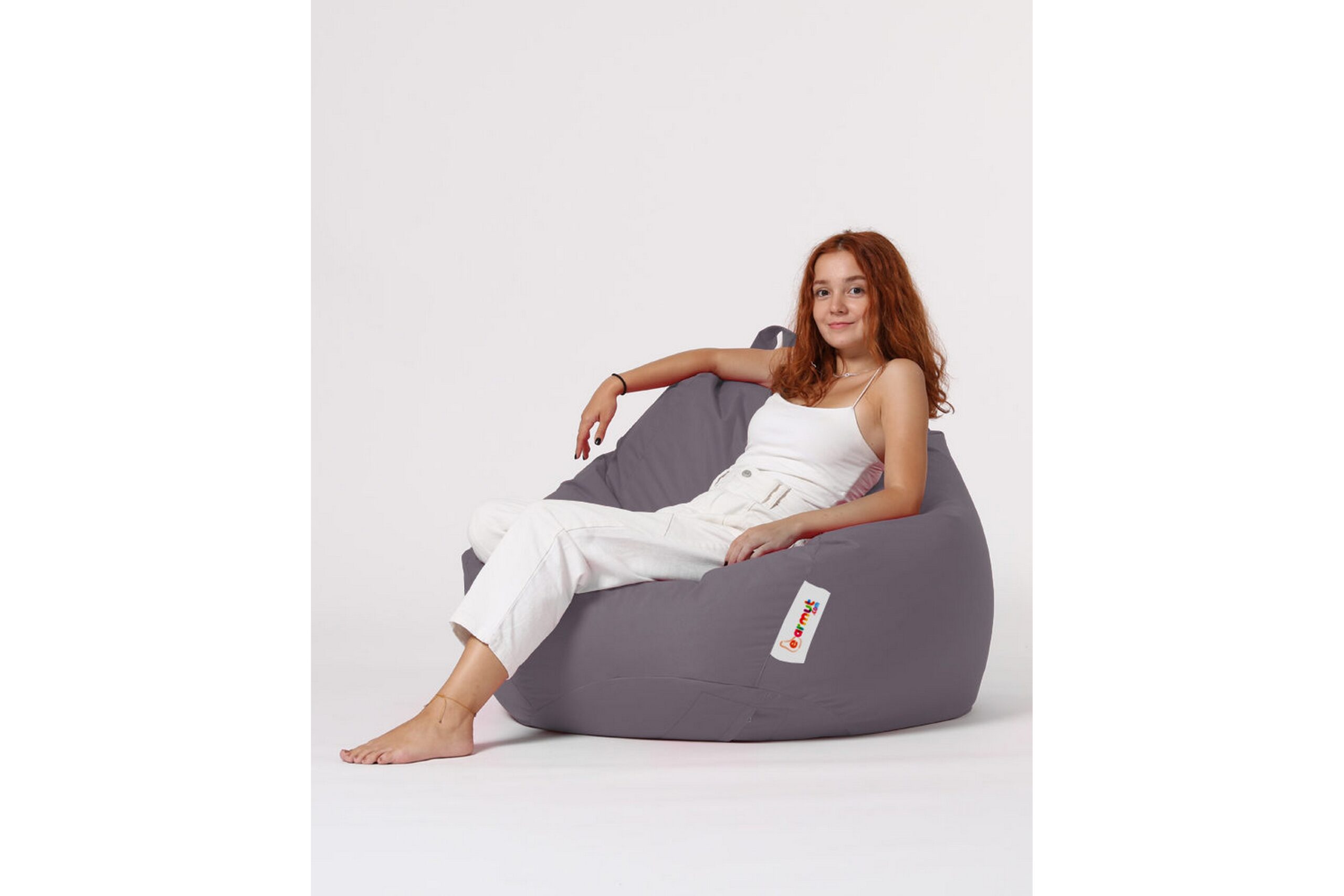 Säkkituoli Hunny 115 cm Ulkokäyttöön - Harmaa