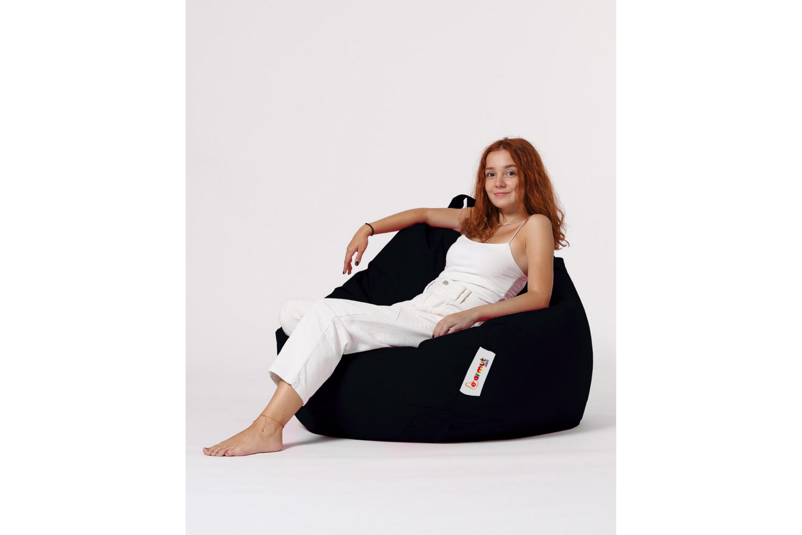 Säkkituoli Hunny 115 cm Ulkokäyttöön - Musta