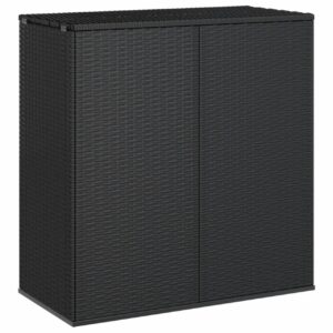 Puutarhan säilytyslaatikko PE-rottinki 100x49x103,5 cm musta - Musta