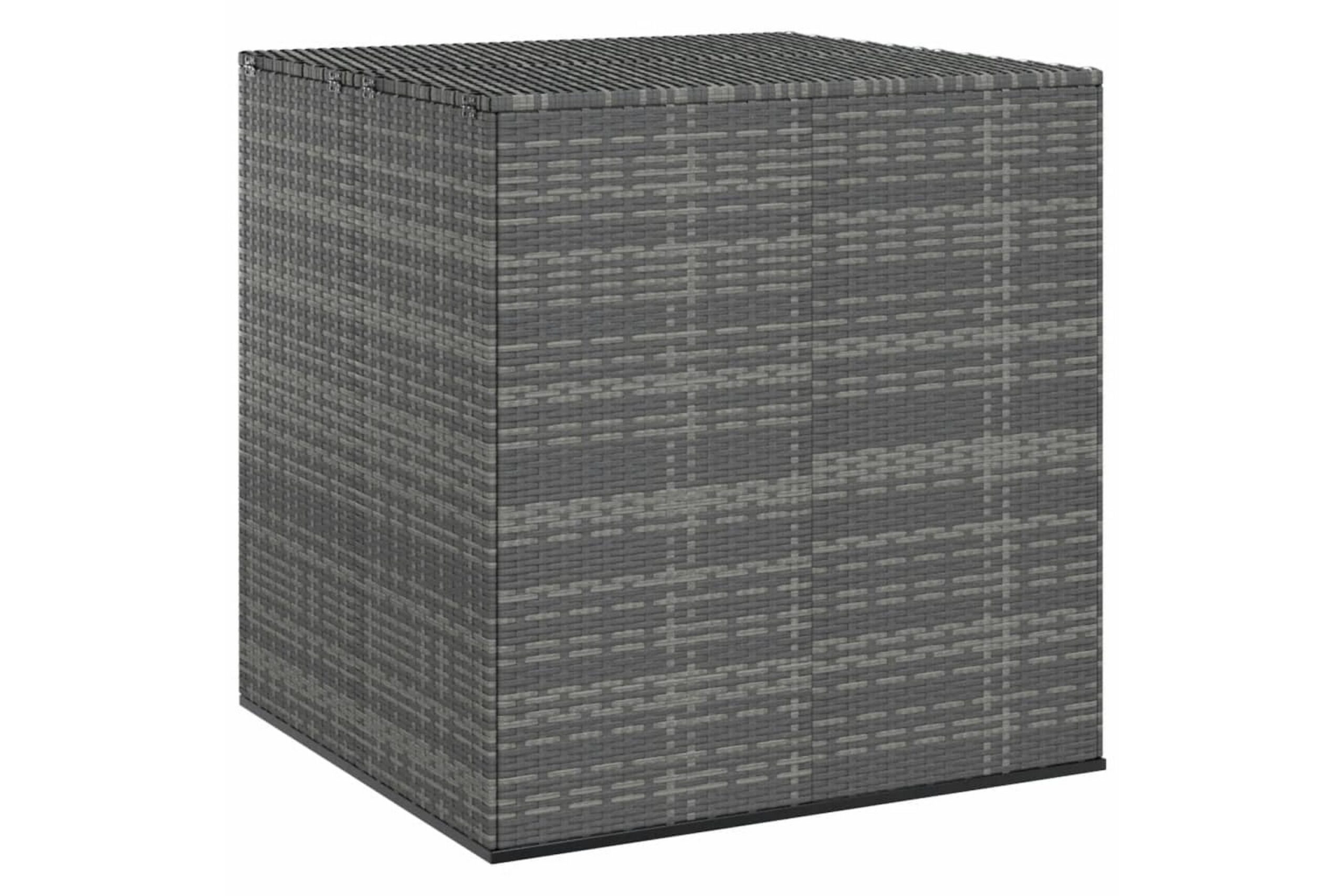 Puutarhan säilytyslaatikko PE-rottinki 100x97,5x104 cm harma - Harmaa