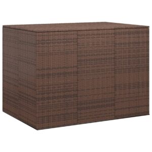 Puutarhan säilytyslaatikko PE-rottinki 145x100x103 cm ruskea - Ruskea