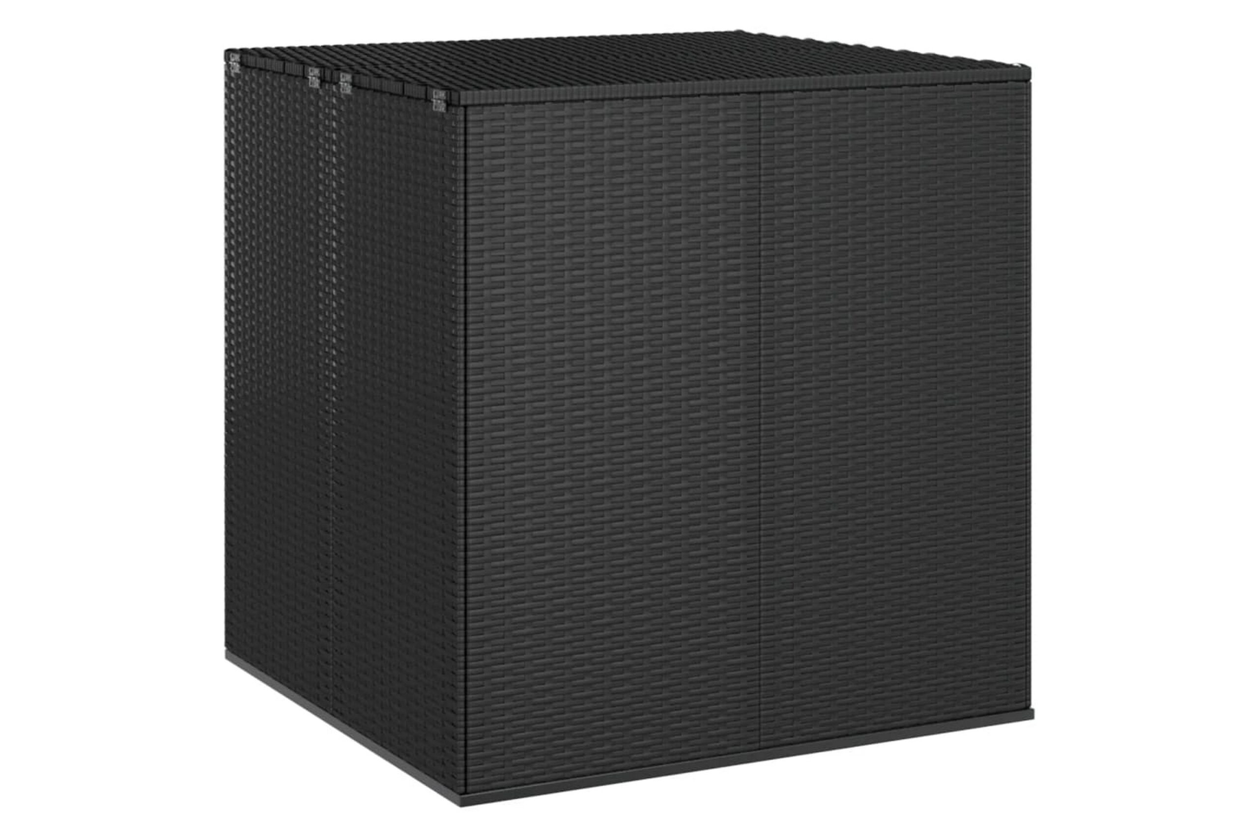Puutarhan säilytyslaatikko PE-rottinki 100x97,5x104 cm musta - Musta