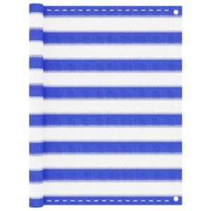 Parvekkeen suoja sininen ja valkoinen 90x300 cm HDPE - Monivärinen