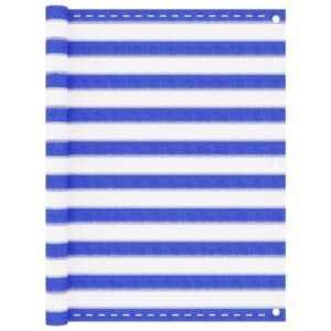 Parvekkeen suoja sininen ja valkoinen 120x500 cm HDPE - Monivärinen