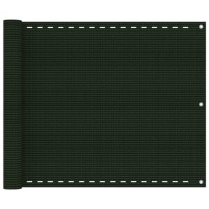 Parvekkeen suoja tummanvihreä 75x300 cm HDPE - Vihreä