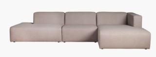 Juno sohva divaanilla oikea + avoin pääty vasen, 3 osaa beige