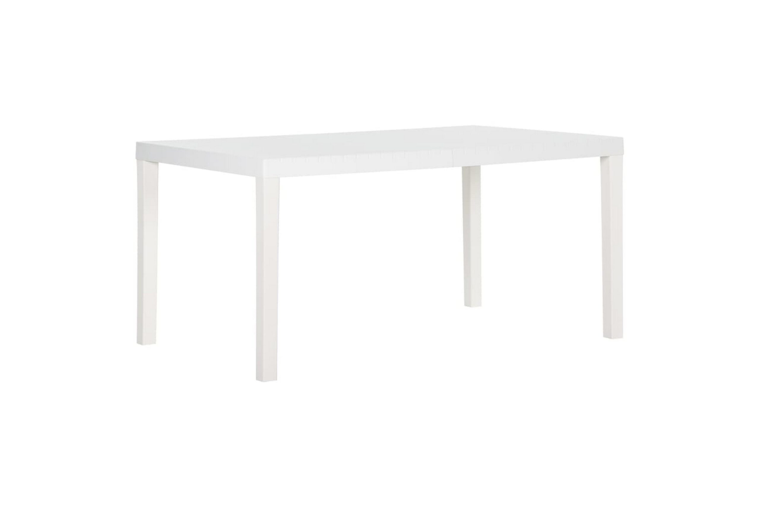 Puutarhapöytä 150x90x72 cm PP valkoinen - Valkoinen