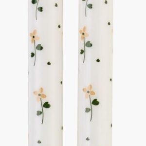 Flower 2pk kruunukynttilä moniväri/beige