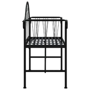 Puutarhapenkki 2:n ist 128 cm Teräs - Musta