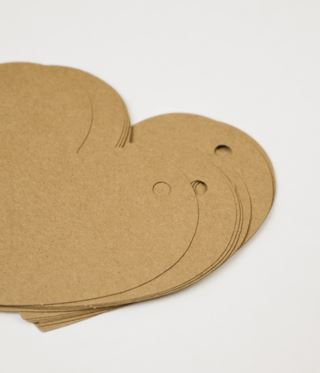 Heart pakettikortti 12kpl luonnonväri