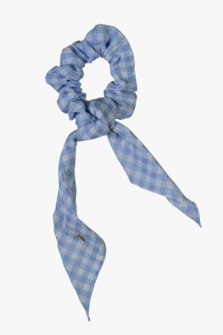 Summer check hiuslenkki sininen