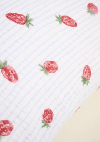 Fraises tyynyliina kreppipuuvillaa vaaleansininen