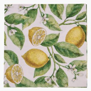 Juicy lemons paperiservetit moniväri/keltainen