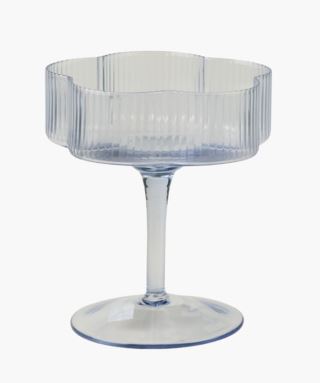 Flower cocktaillasi sininen