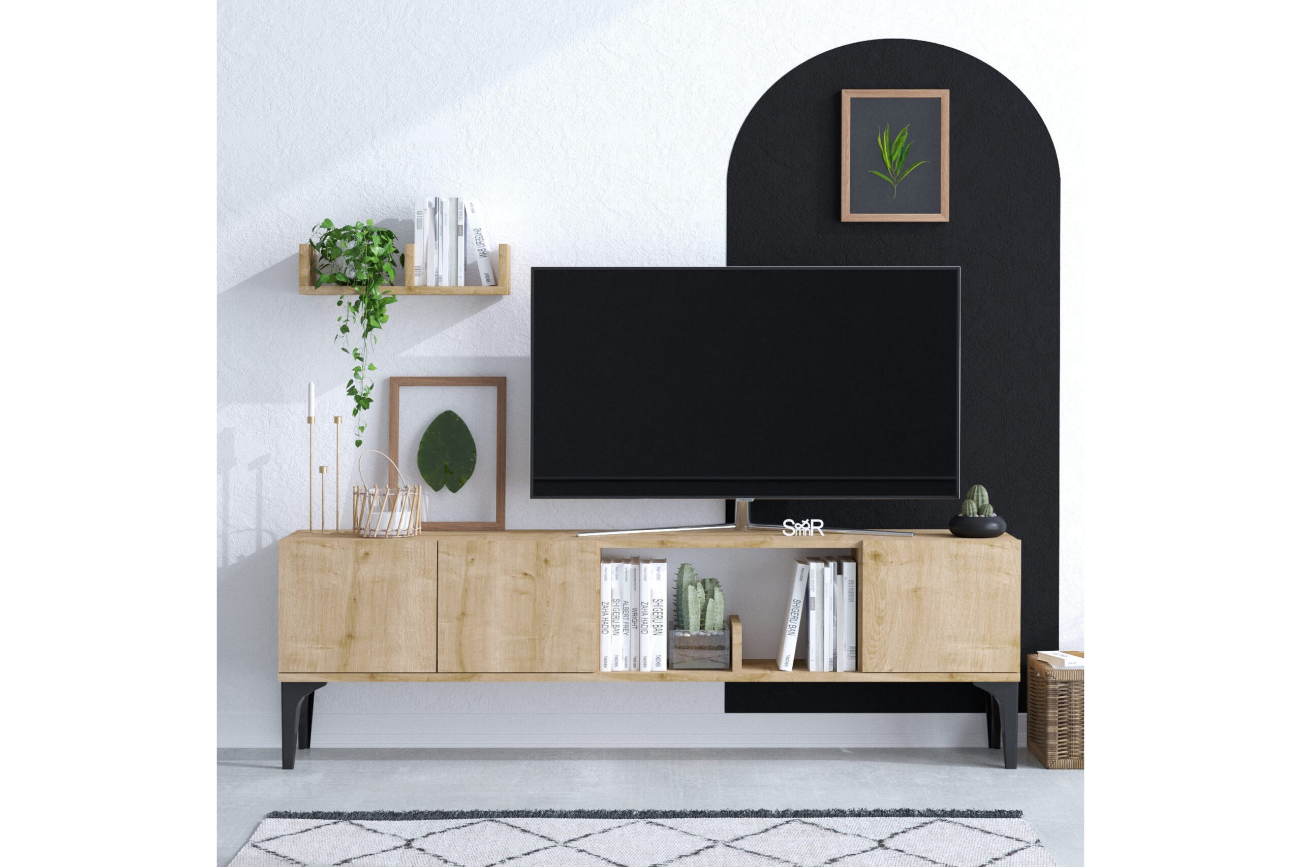 TV-kalustesetti Urgby 150x47 cm - Sininen
