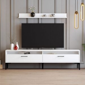 TV-kalustesetti Zakkum 180x47 cm - Valkoinen
