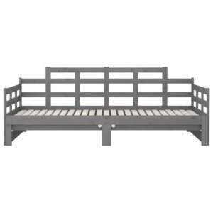 Sohvasänky ulosvedettävä harmaa täysi mänty 2x (90x200) cm - Harmaa