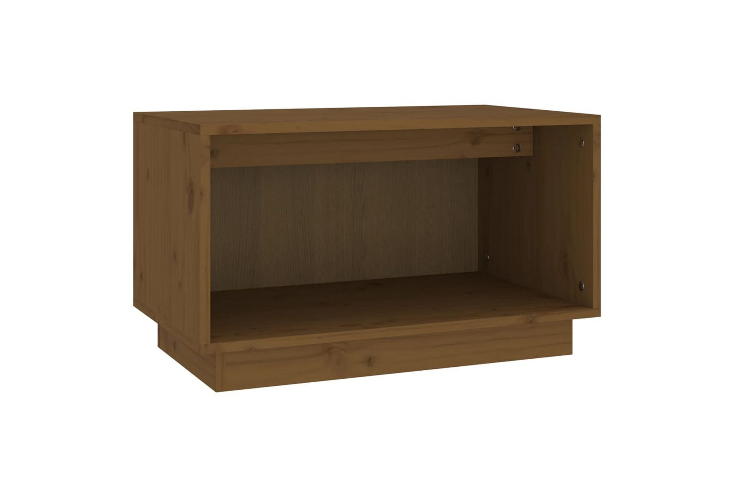 TV-taso hunajanruskea 60x35x35 cm täysi mänty - Ruskea