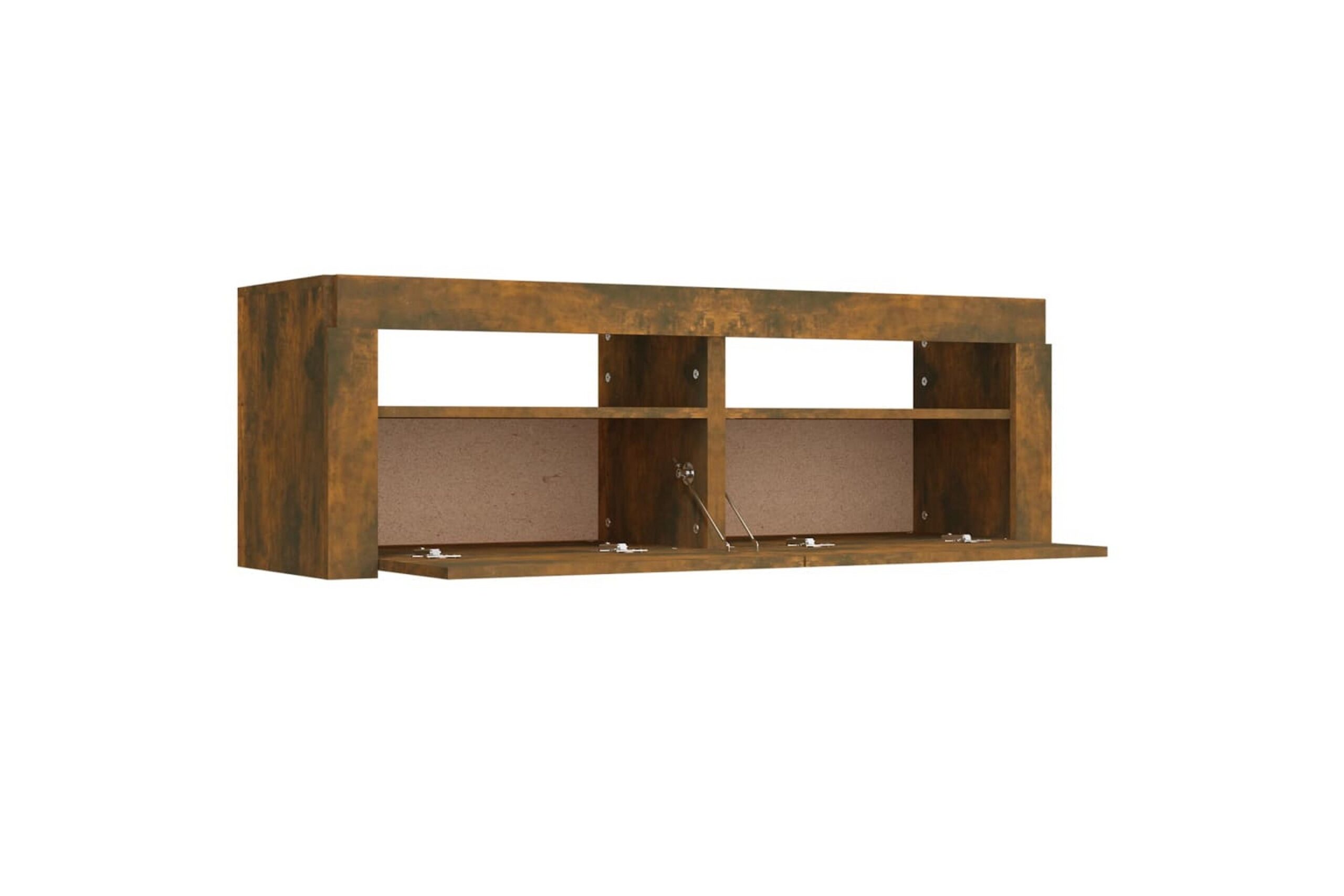 TV-taso LED-valoilla savutammi 120x35x40 cm - Ruskea