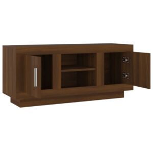 TV-taso ruskea tammi 102x35x45 cm tekninen puu - Ruskea
