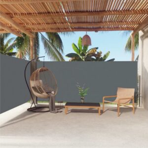 Sisäänvedettävä sivumarkiisi antrasiitti 160x600 cm - Antrasiitti