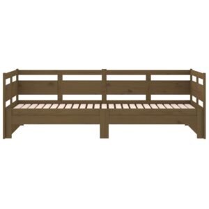 Sohvasänky ulosvedettävä hunajanrusk. täysi mänty 2x(80x200) - Ruskea