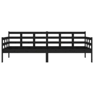 Sohvasänky musta täysi mänty 80x200 cm - Musta