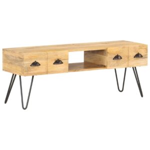 TV-taso 120x35x45 cm täysi mangopuu - Ruskea