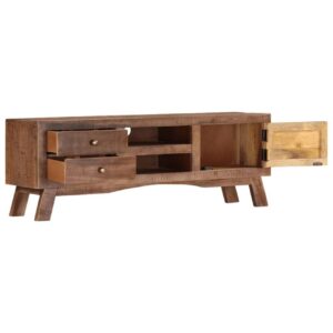 TV-taso 110x30x40 cm karkea mangopuu - Ruskea