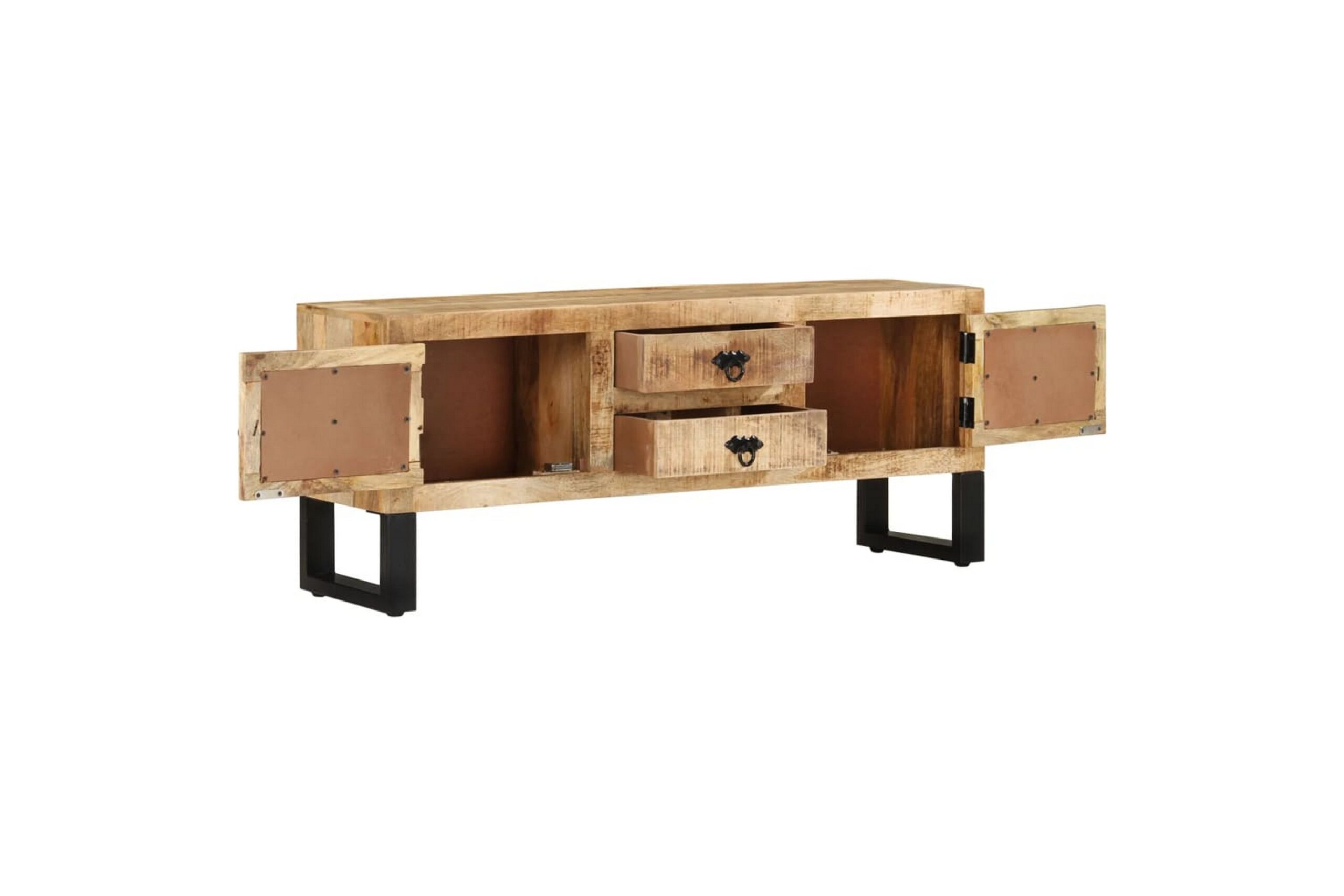 TV-taso 110x30x45 cm karkea mangopuu - Ruskea