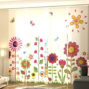 Puolipimentävä paneeliverho Flowers and sun 240x240 cm