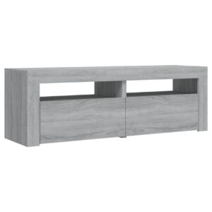 TV-taso LED-valoilla harmaa Sonoma 120x35x40 cm - Harmaa