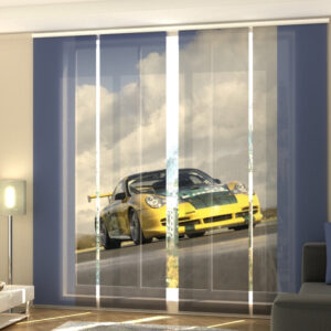 Pimentävä paneeliverho Yellow supercar 240x240 cm