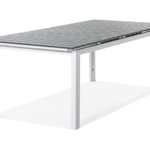 Ruokapöytä Tunis Jatkettava 220-280x100 cm - Valkoinen/Harmaa