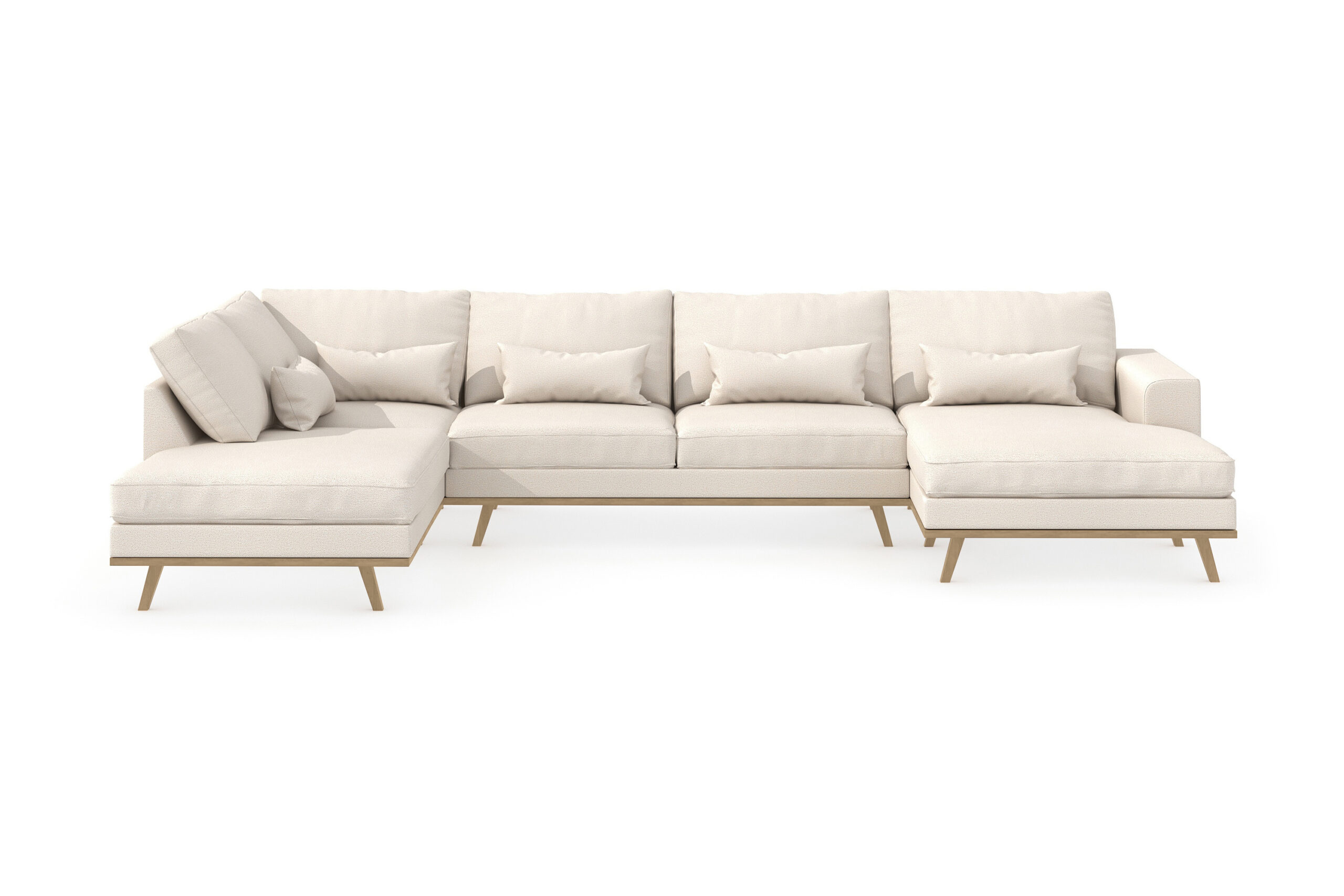 U-sohva Haga - Beige/Tammi