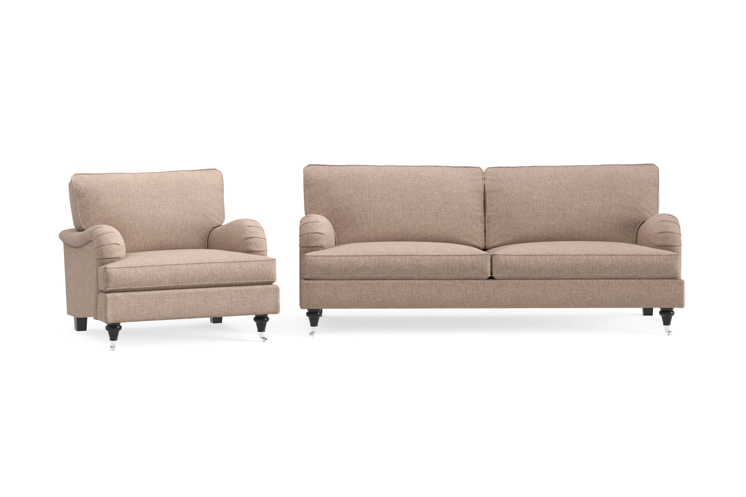 Sohvaryhmä Oxford Classic 3:n ist+Nojatuoli - Tummabeige