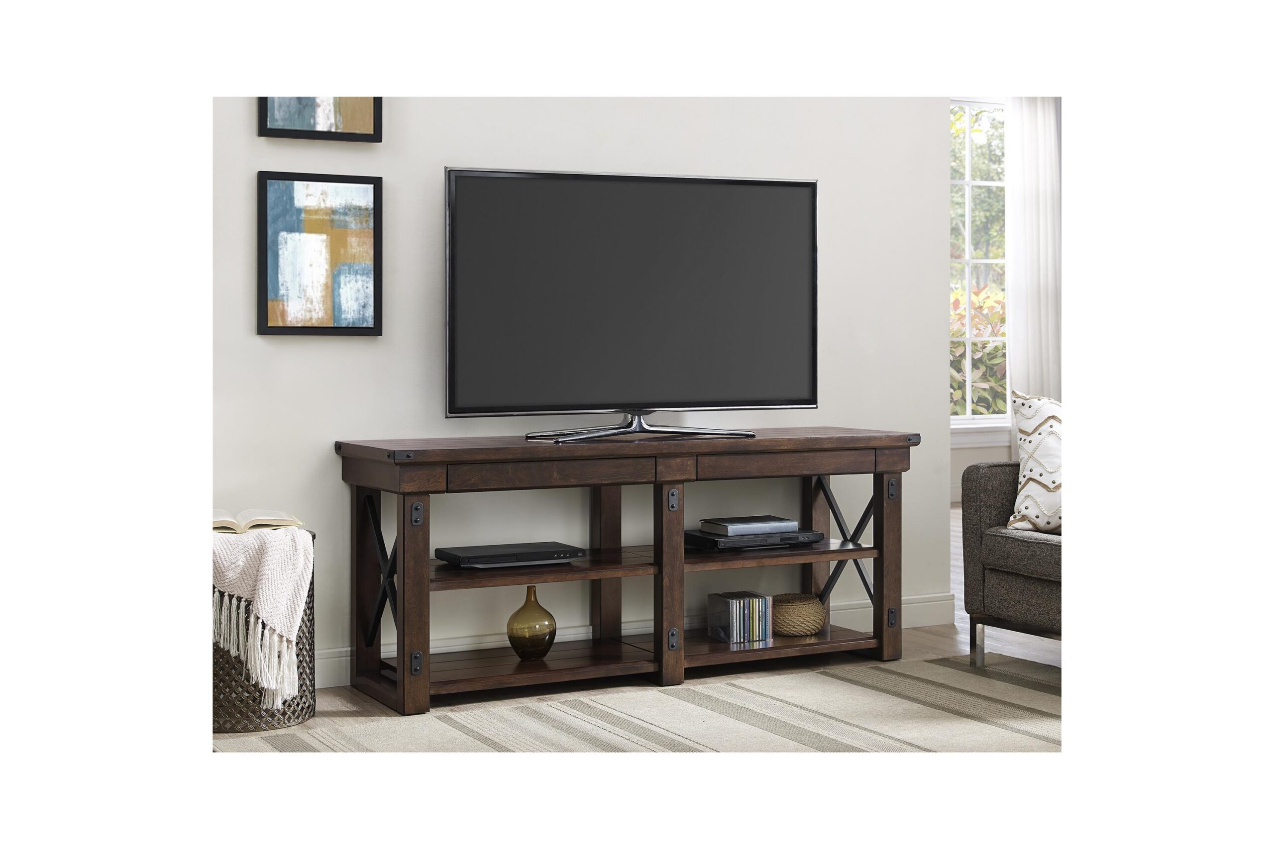 TV-taso Wildwood 160x48 cm Tummanruskea - Dorel Home