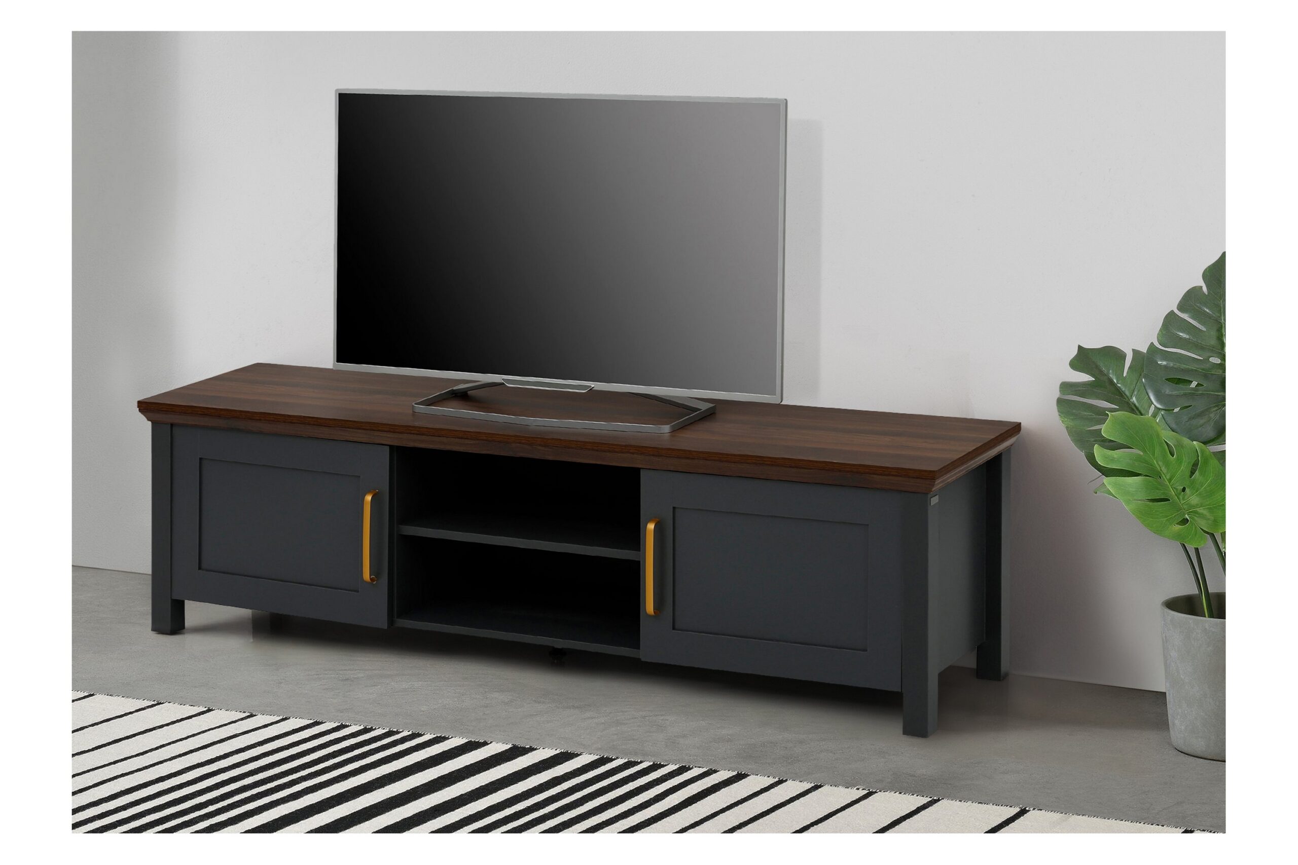 TV-taso Kahelie 160x39 cm - Musta