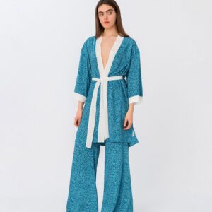 Melissani Print Kimono Blue