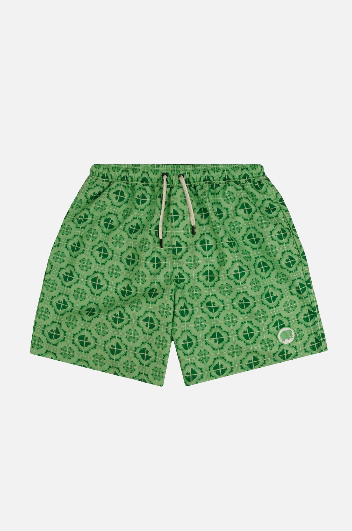 Tiles Swim Shorts Aqua Green