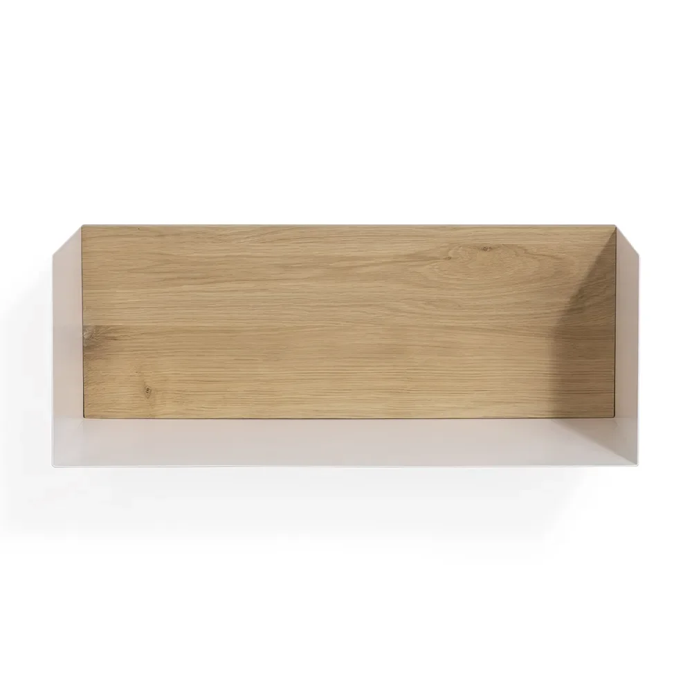 Ethnicraft, U Shelf 55x20 cm tammi/valkoinen metalli