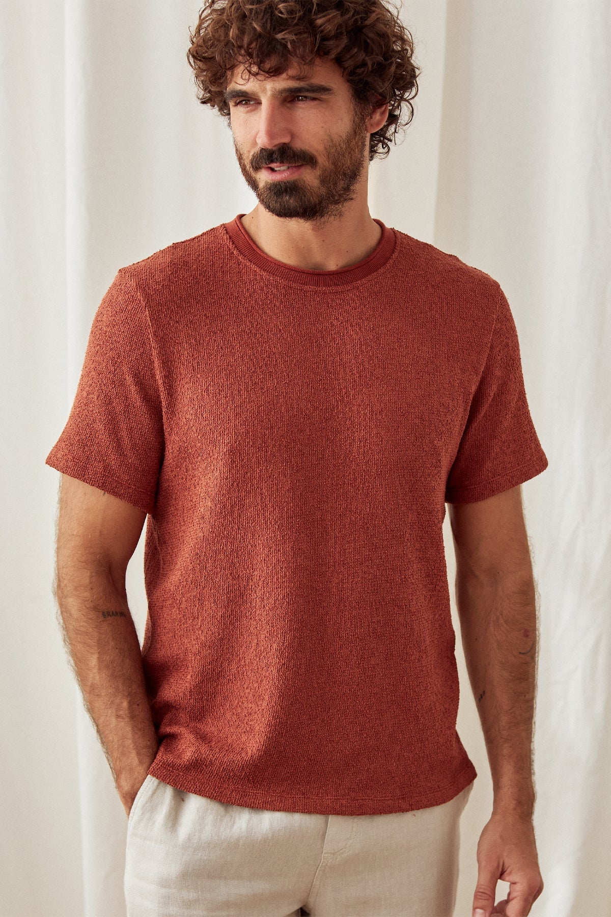 Neba T-Shirt Coconut Shell Brown