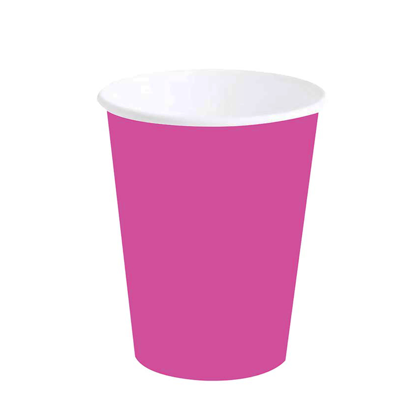 Pahvimukit - Neonpinkki, 6kpl