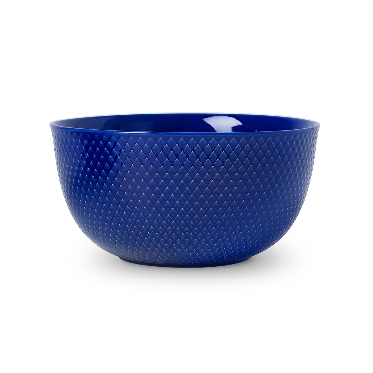 Lyngby Porcelæn Rhombe tarjoilukulho Ø22 cm Tummansininen