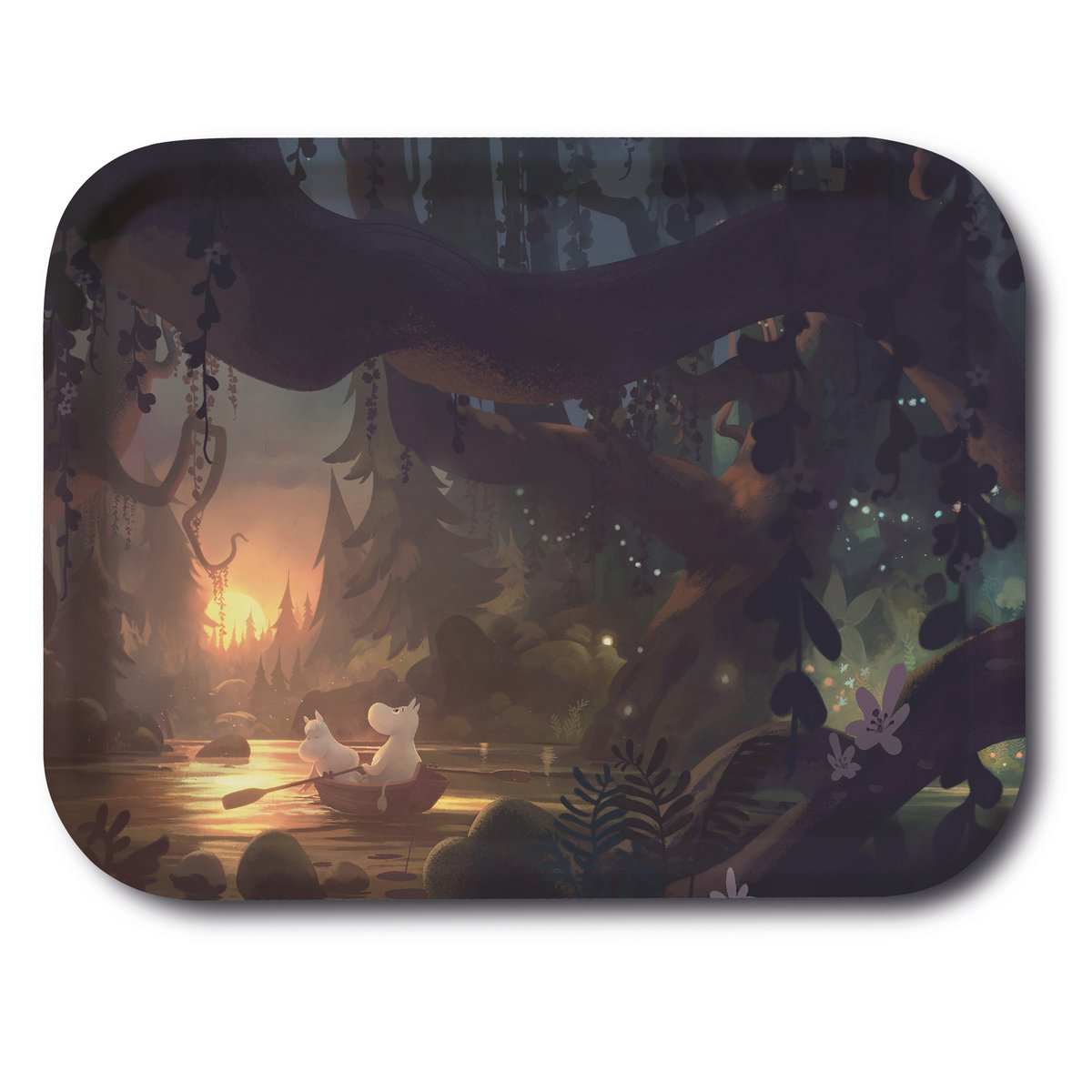 Opto Design Moomin TV-Series tarjotin 27x20 cm Muumipeikko metsässä