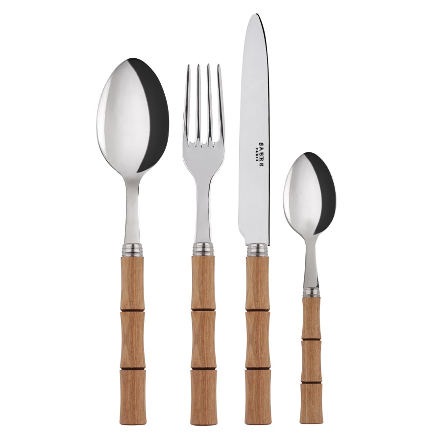 SABRE Paris Bambou aterimet, 24 osaa Natural wood