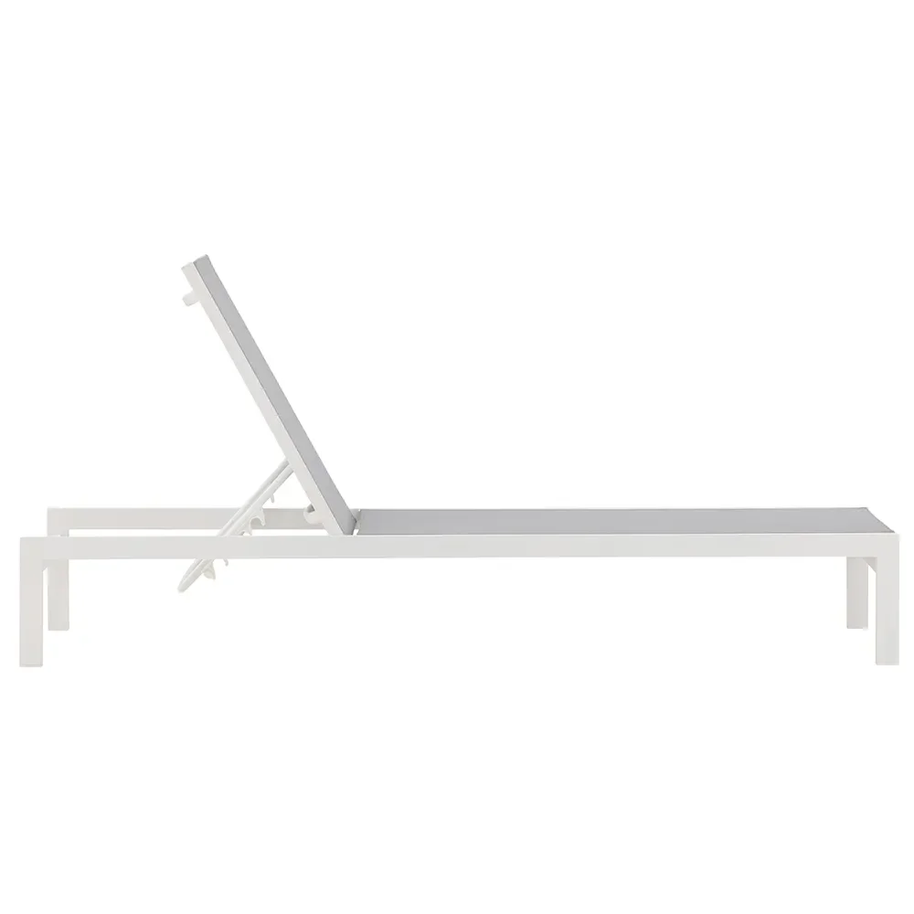 Venture Design, Copacabana aurinkotuoli valkoinen/harmaa 2 kpl