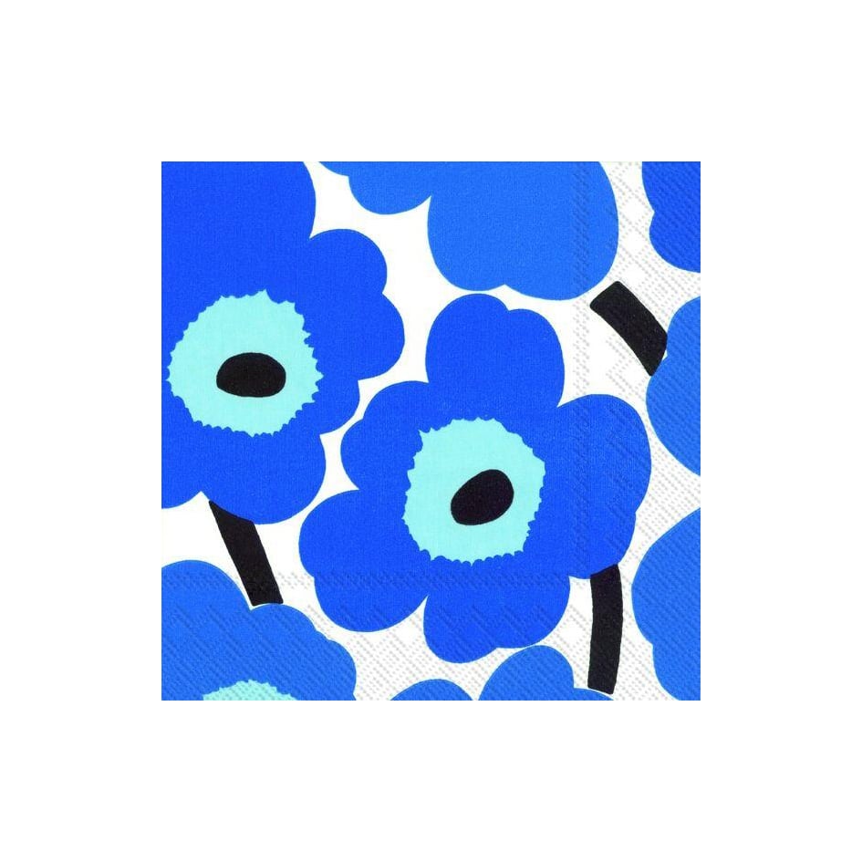Marimekko Unikko servetti 33x33 cm 20 kpl Sininen